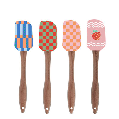 Talking Tables Silicone-Wood Kitchen Utensils assorti