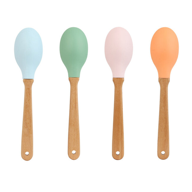 Silicone-Wood Kitchen Utensils assorti