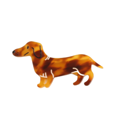 Red Cuckoo Haarclip Sausage Dog