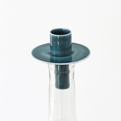 Overbeck and Friends Bottle Candle Holder Linnea  bluegreen