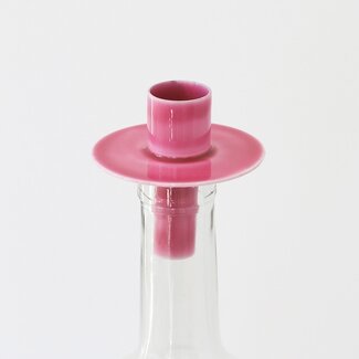 Overbeck and Friends Flaschen-Kerzenhalter Linnea raspberry