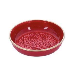 Overbeck and Friends Bowl Enamel Nelly wine red