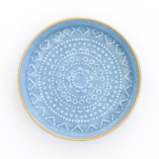 Overbeck and Friends Tray Enamel Liv medium light blue