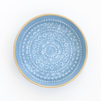 Overbeck and Friends Tablett Emaille Liv small light blue