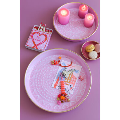 Overbeck and Friends Tray Enamel Liv medium mauve