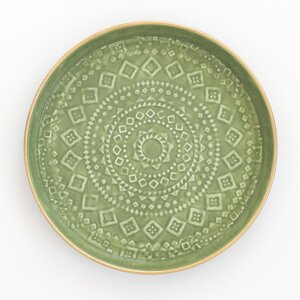 Overbeck and Friends Tray Enamel Liv large sage green