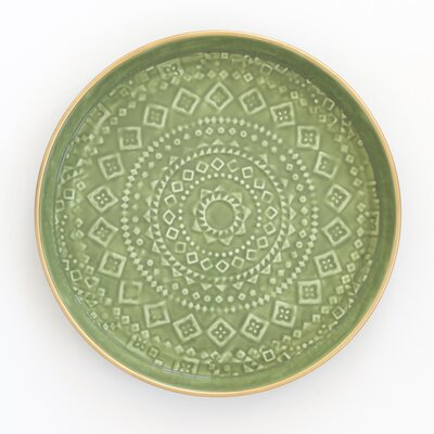 Overbeck and Friends Tablett Emaille Liv large sage green