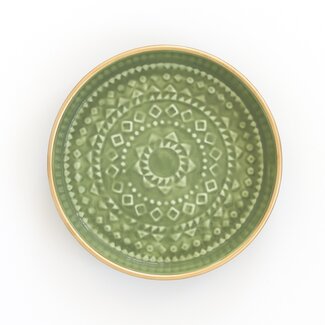 Overbeck and Friends Tray Enamel Liv small sage green
