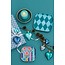 Schmuckteller Emaille Raute bluegreen