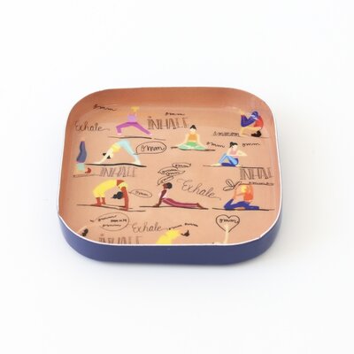 Overbeck and Friends Trinket Dish Enamel It's Yoga Time