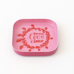 Overbeck and Friends Trinket Dish Enamel love