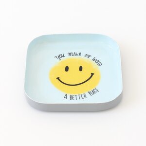 Overbeck and Friends Trinket Dish Enamel smiley