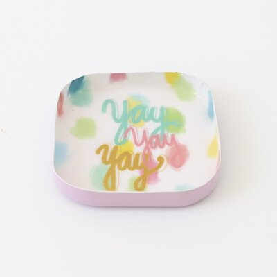 Overbeck and Friends Trinket Dish Enamel yay