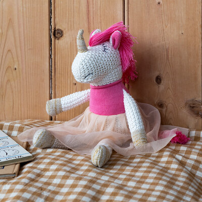 Rex London Soft Toy Knitted Unicorn