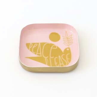 Overbeck and Friends Trinket Dish Enamel Peace