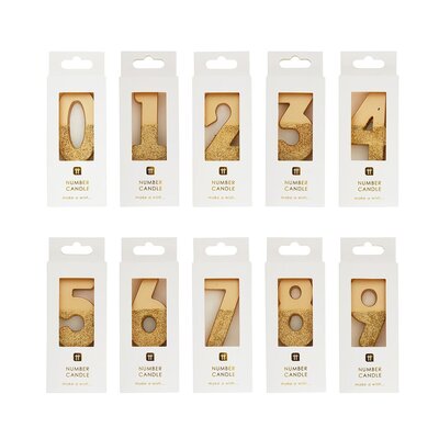 Talking Tables Starter Set 30 candles Glitter gold