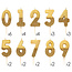Starterset 30 Kerzen Glitter gold