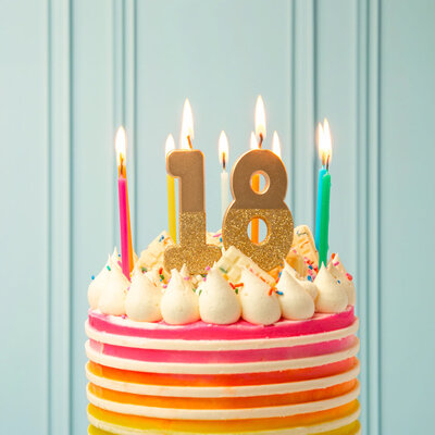 Talking Tables Starter Set 30 candles Glitter gold