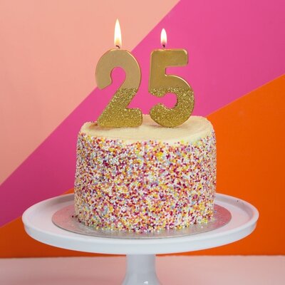 Talking Tables Starter Set 30 candles Glitter gold