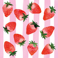 Paperproducts Design Paper Napkins Strawberry & Stripes