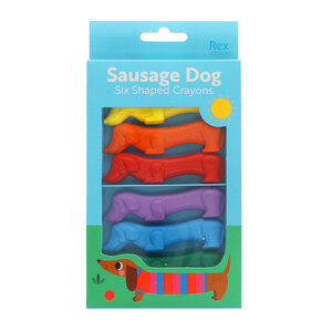 Rex London Crayons Sunny Sausage Dog shaped