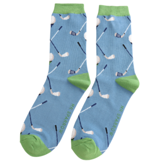 Miss Sparrow Männer-Socken Bamboo Golf Pattern denim