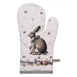 Clayre & Eef Ofenhandschuh Rabbit & Roses