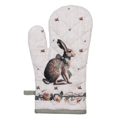 Clayre & Eef Oven mitt Rabbit & Roses