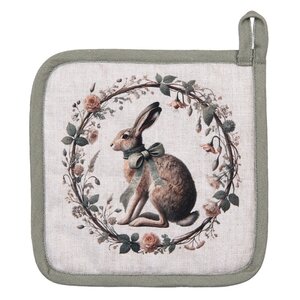 Clayre & Eef Potholder Rabbit & Roses