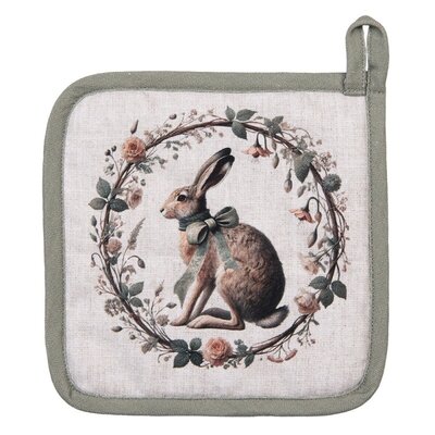 Clayre & Eef Potholder Rabbit & Roses