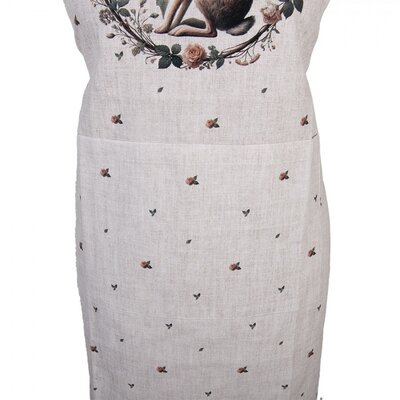 Clayre & Eef Küchenschürze Rabbit & Roses