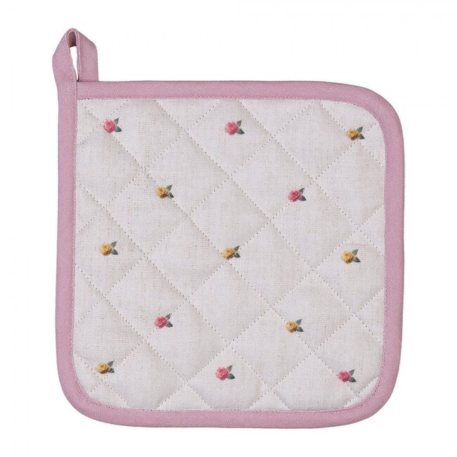 Topflappen Rabbit & Roses pink