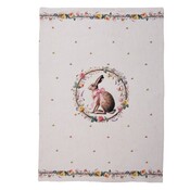 Clayre & Eef Geschirrtuch Rabbit & Roses pink