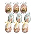 Clayre & Eef Osterhänger Eggs Rabbits & Chicks Set of 9