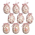 Clayre & Eef Easter Hanger Eggs Petite Flowers pink Set of 9