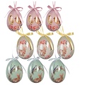 Clayre & Eef Easter Hanger Eggs Rabbits & Flowers Set of 9
