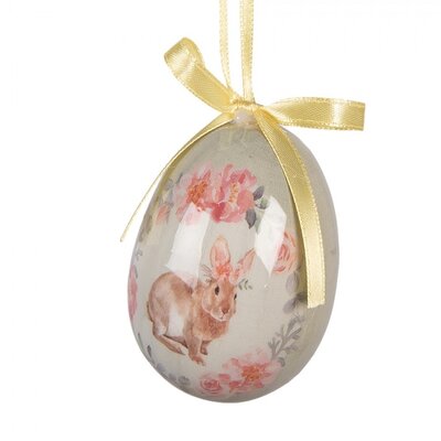 Clayre & Eef Easter Hanger Eggs Rabbits & Flowers Set of 9