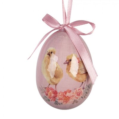 Clayre & Eef Osterhänger Eggs Rabbits & Flowers Set of 9