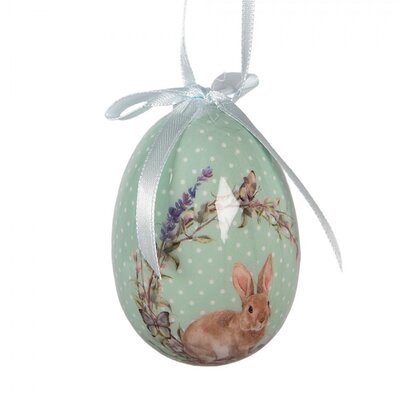 Clayre & Eef Easter Hanger Eggs Rabbits & Flowers Set of 9