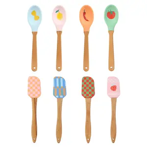 Talking Tables Silicone-Wood Kitchen Utensils assorti