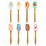 Silicone-Wood Kitchen Utensils assorti
