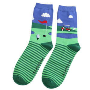Miss Sparrow Männer-Socken Bamboo Golf Day royal