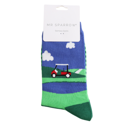 Miss Sparrow Männer-Socken Bamboo Golf Day royal