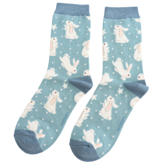 Miss Sparrow Socken Bamboo Bouncy Bunnies duck egg