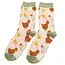 Miss Sparrow Socken Bamboo Chicks & Hen cream