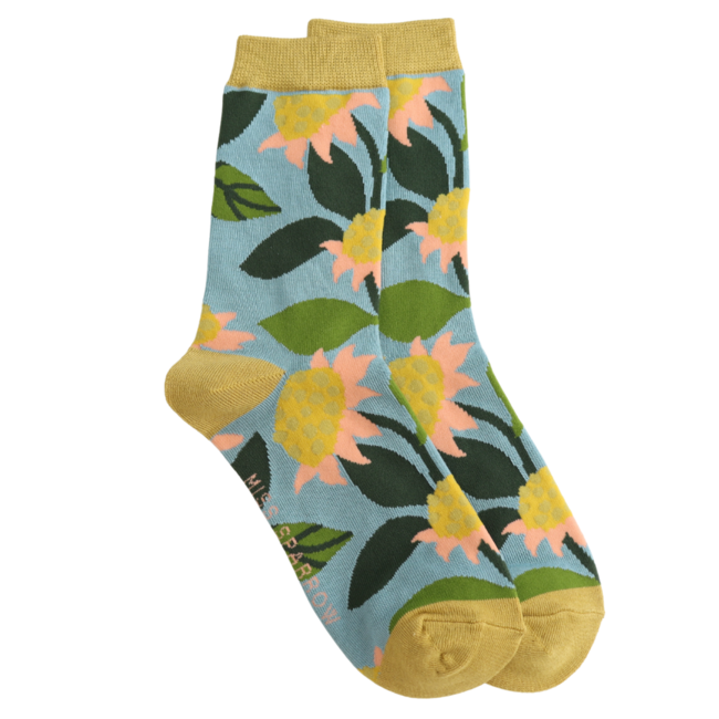 Socken Bamboo Echinaceas duck egg