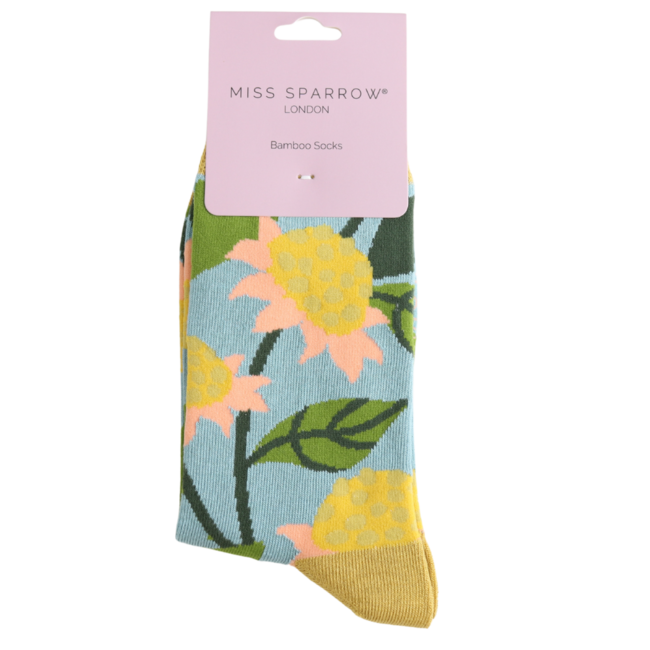 Socks Bamboo Echinaceas duck egg