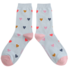 Miss Sparrow Socken Bamboo Multi Hearts blue
