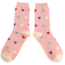 Socks Bamboo Multi Hearts dusky pink