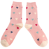Miss Sparrow Socken Bamboo Multi Hearts dusky pink